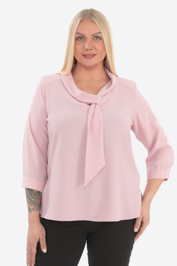 kıravat detaylı klasik bluz